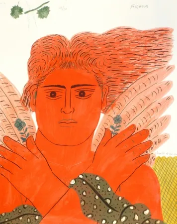 Litografía Fassianos - Pêcheur