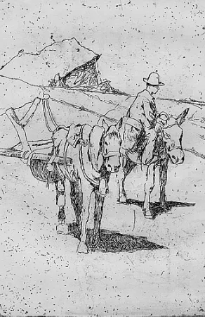 Grabado Fattori - Costumi toscani (barroccio)