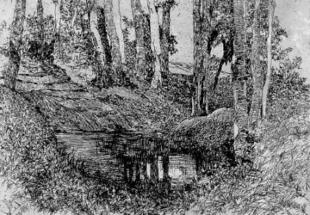 Grabado Fattori - Il fosso