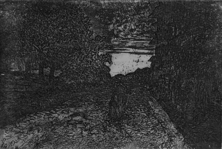 Aguafuerte Fattori - Tramonto