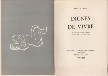 Libro Ilustrado Fautrier - Dignes de vivre / Paul Eluard