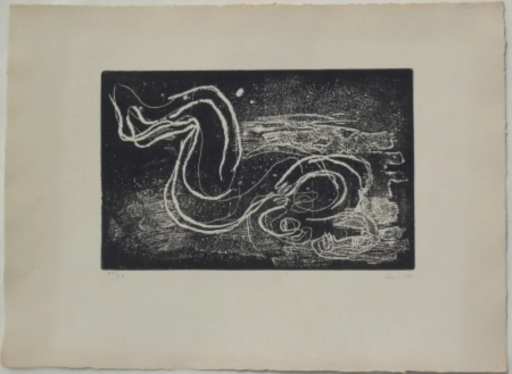 Aguafuerte Y Aguatinta Fautrier - Femme étendue III