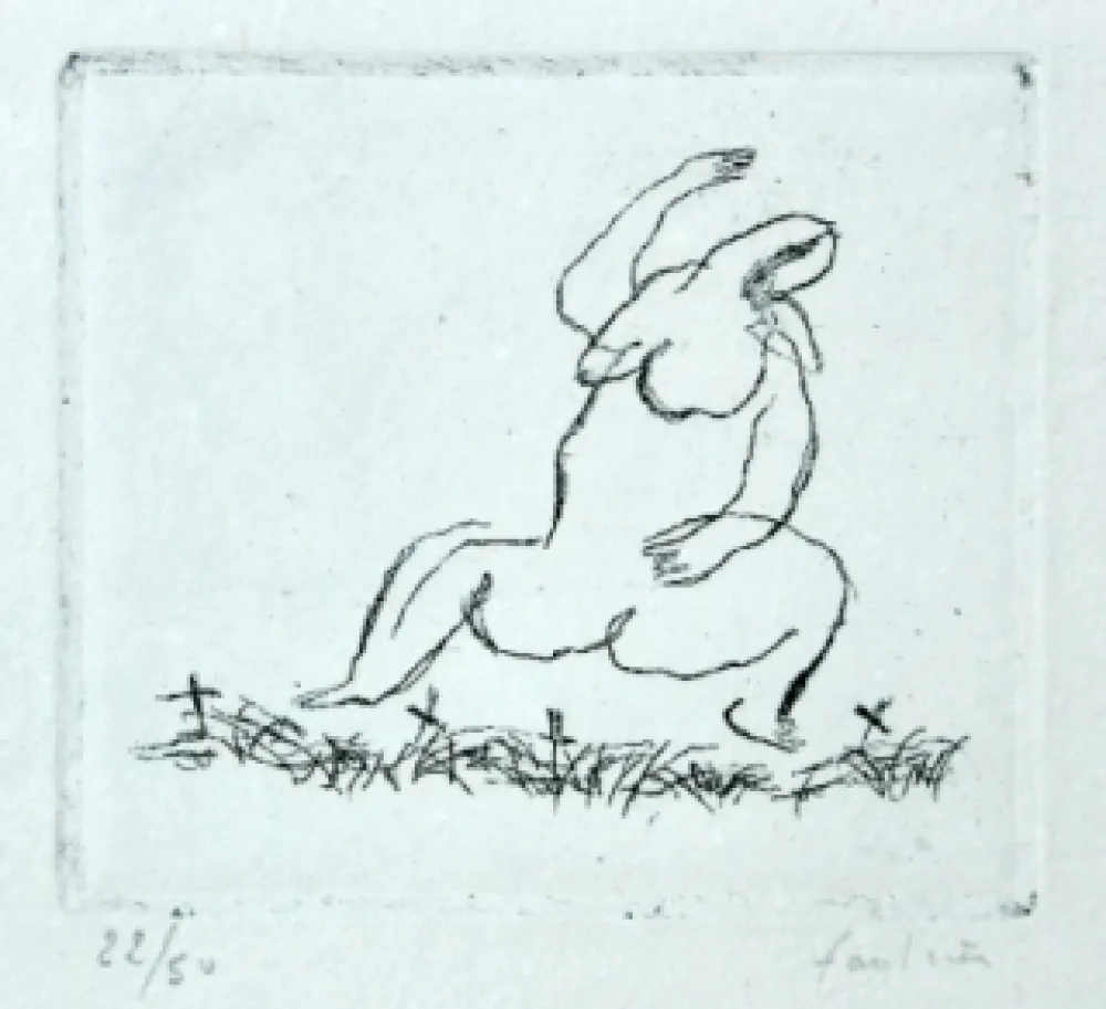 Aguafuerte Fautrier - L'Alleluiah-petit nu E