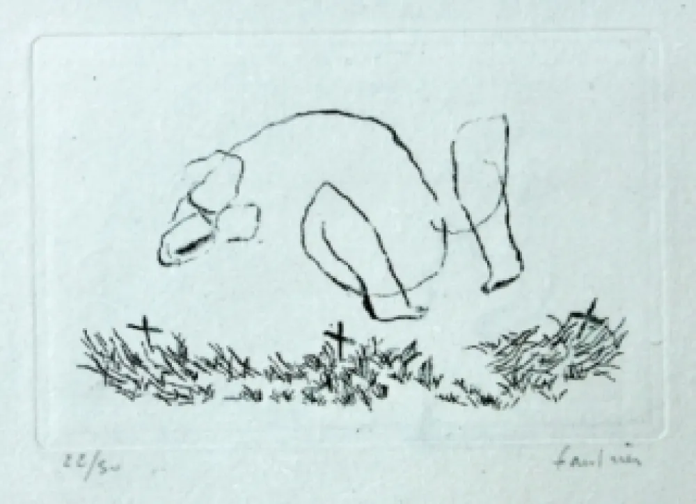 Aguafuerte Fautrier - L'Alleluiah-petit nu M