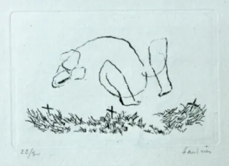 Aguafuerte Fautrier - L'Alleluiah-petit nu M