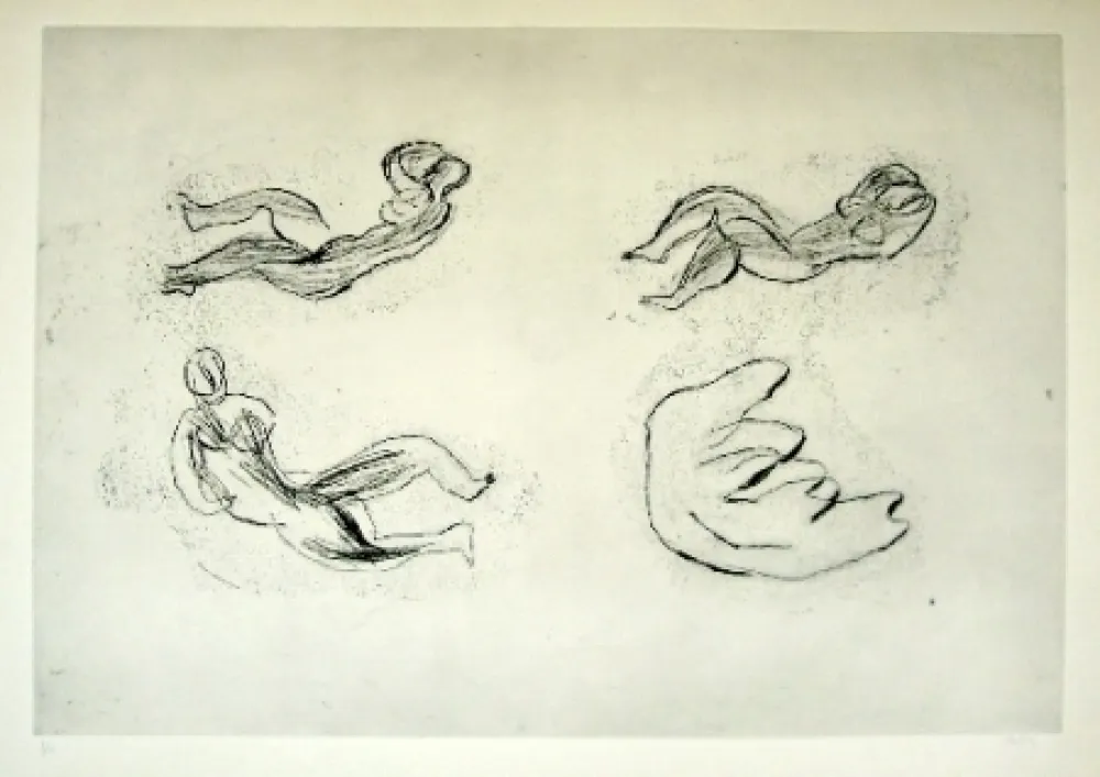 Aguafuerte Fautrier - Naissance de la femme