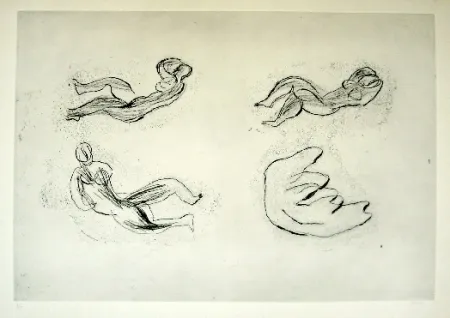 Aguafuerte Fautrier - Naissance de la femme