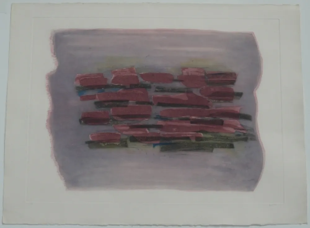 Aguafuerte Y Aguatinta Fautrier - Paysage labouré