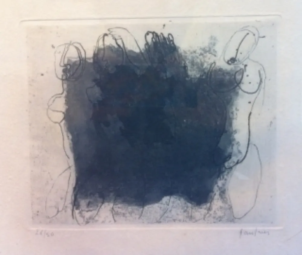 Aguafuerte Y Aguatinta Fautrier - Quatre nus violets