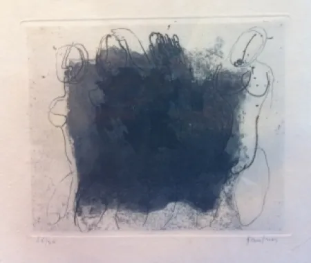 Aguafuerte Y Aguatinta Fautrier - Quatre nus violets