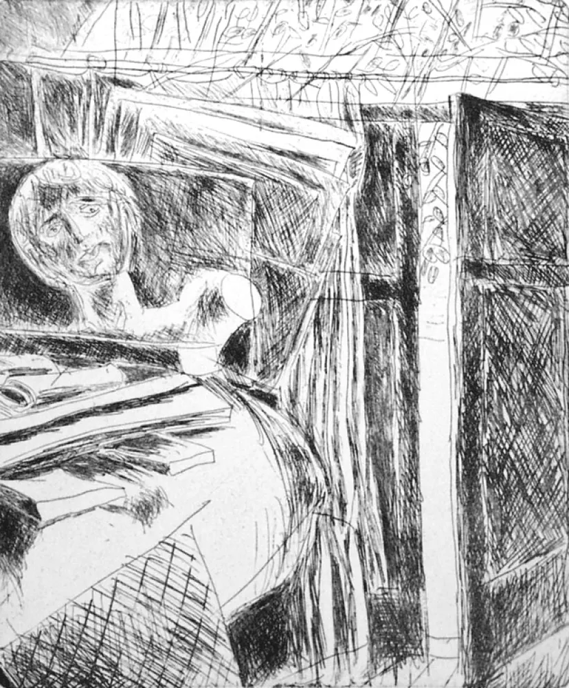 Aguafuerte Fazzini - Nello studio