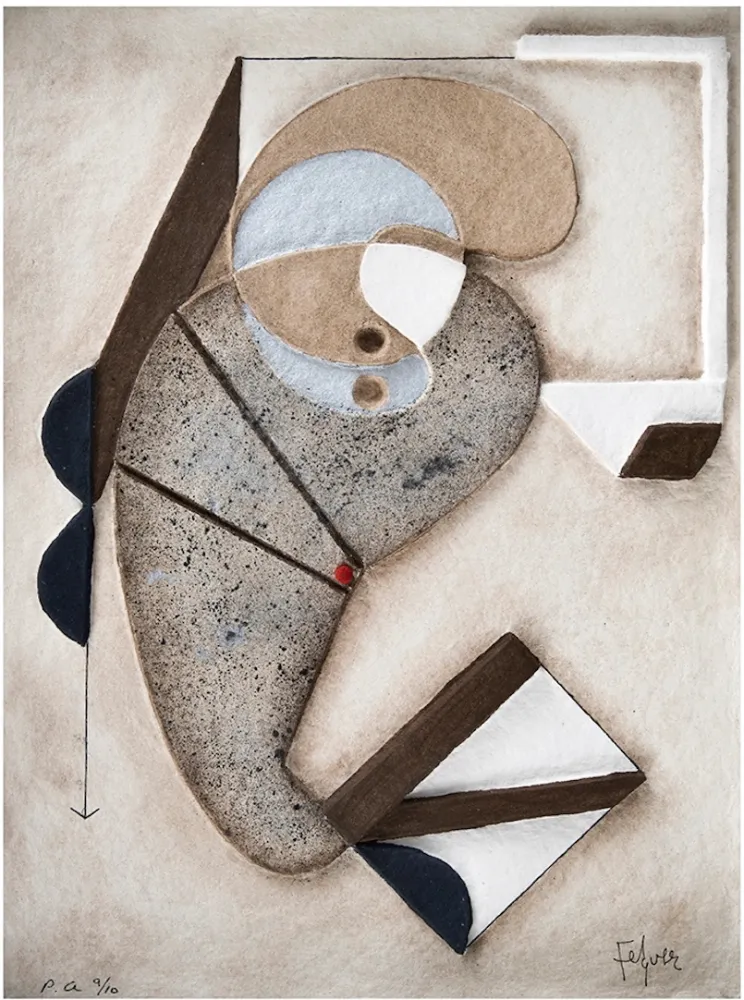 Grabado Felguerez - Autobuigrafia de la creación