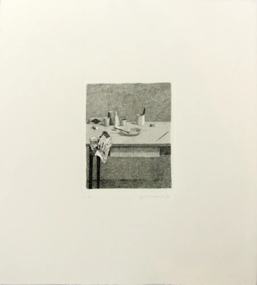 Grabado Ferroni - Cose sul tavolo