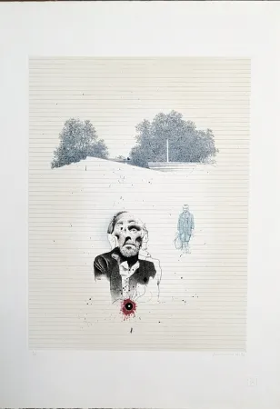 Litografía Ferroni - Norge-ultimo addio