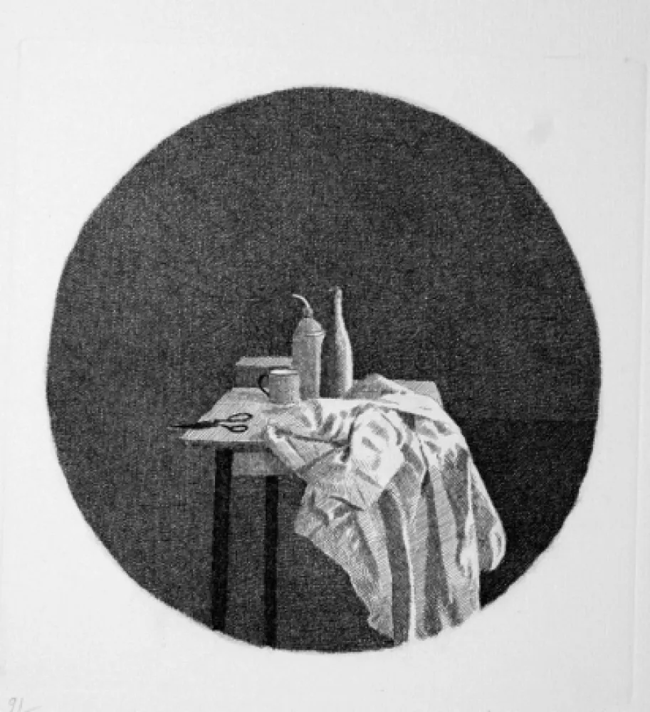 Aguafuerte Ferroni - Oggetti e panneggio