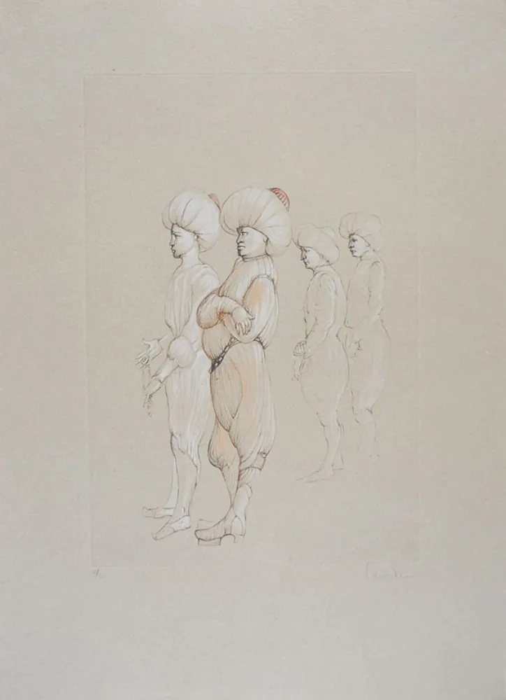 Aguafuerte Fini - Conte de la 672 ème Nuit - VII