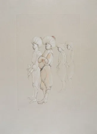 Aguafuerte Fini - Conte de la 672 ème Nuit - VII