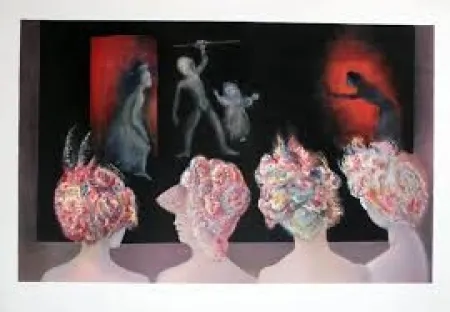 Litografía Fini - Le spectacle