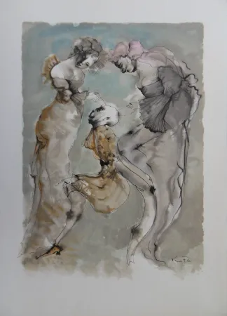 Grabado Fini - Les deux maitresses