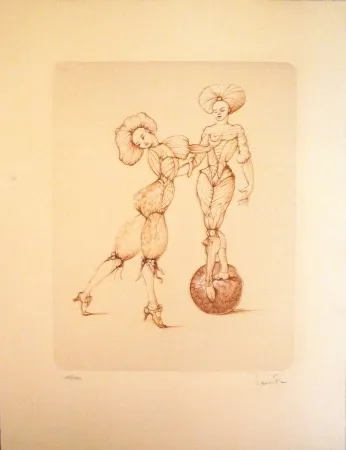 Grabado Fini - Les Jumelles 