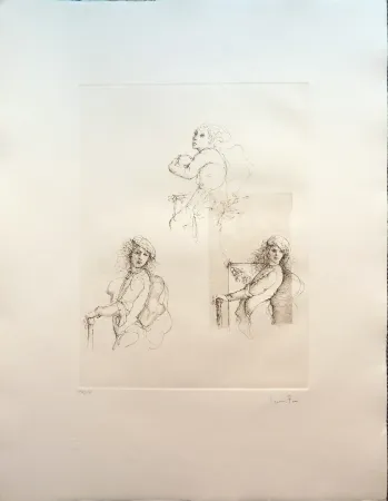 Grabado Fini - Les Trois Grâces 