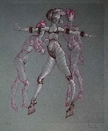 Grabado Fini - Scène de danse