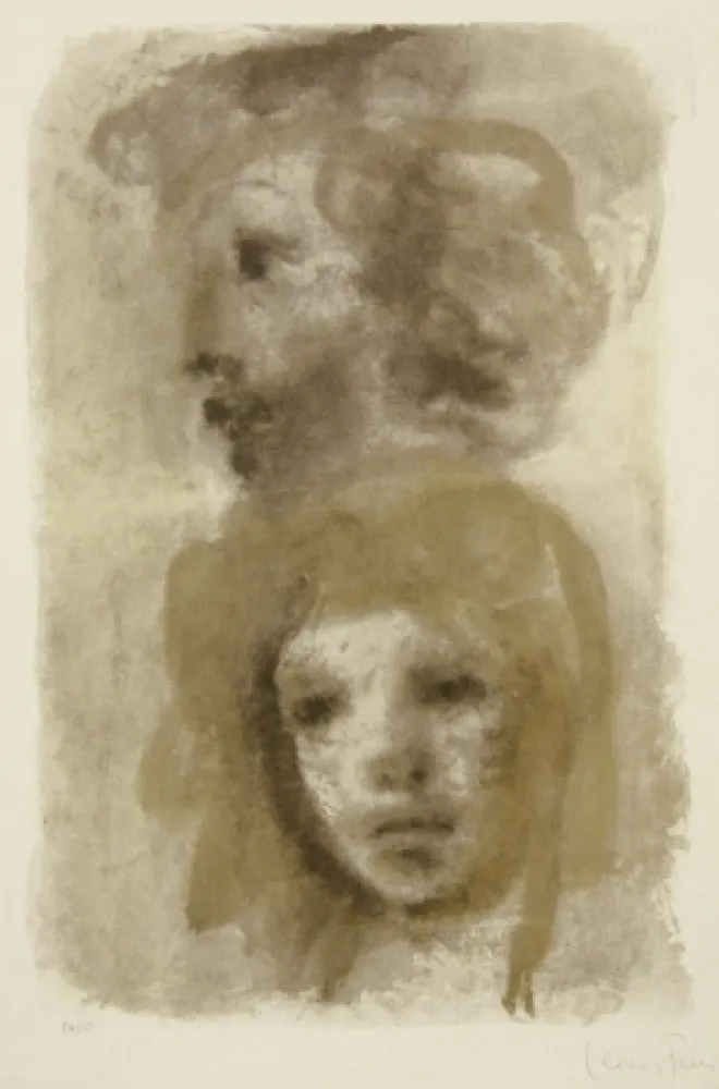 Litografía Fini - Untitled (two portraits)