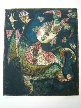 Aguafuerte Y Aguatinta Finsterer - Fridolin I