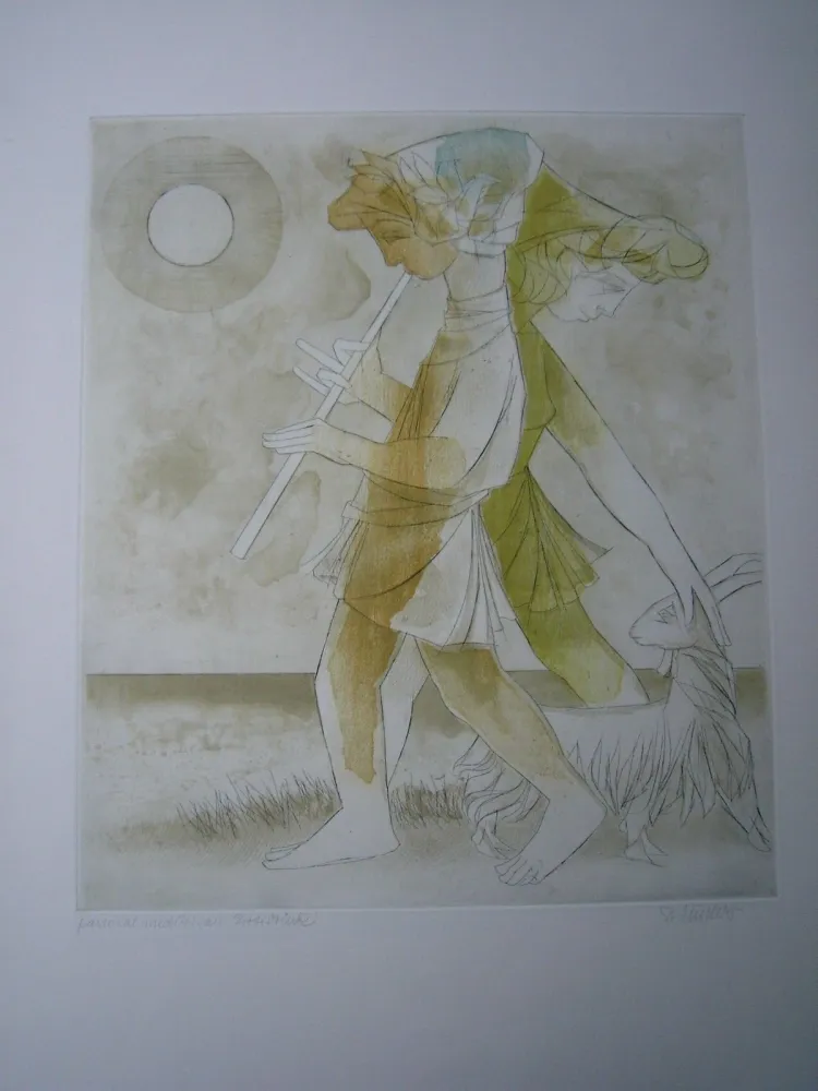 Aguafuerte Y Aguatinta Finsterer - Pastoral-mediterran I