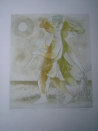 Aguafuerte Y Aguatinta Finsterer - Pastoral-mediterran I