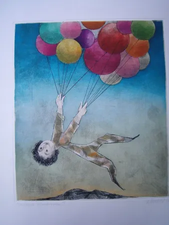 Aguafuerte Y Aguatinta Finsterer - Wunschtraum I