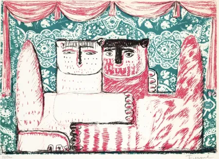 Litografía Fiume - Gatti