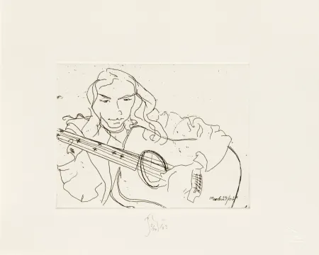 Grabado Flanagan - Annabelle and Guitar