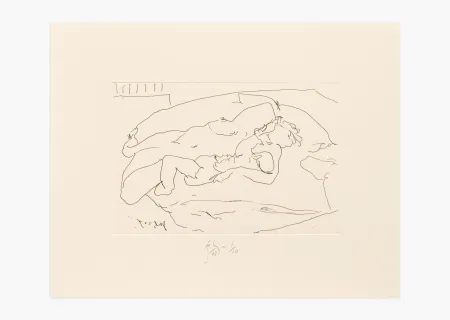 Grabado Flanagan - Mother with suckling child