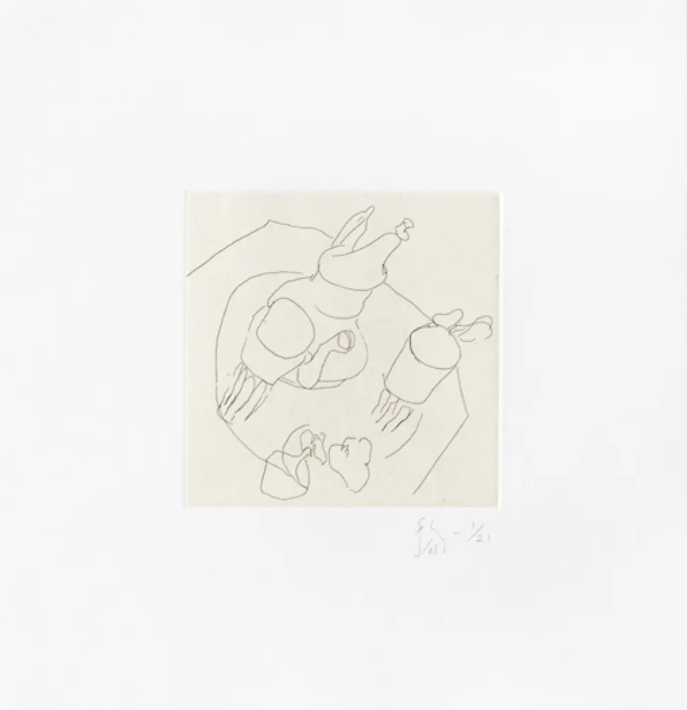 Grabado Flanagan - Teapot and cups