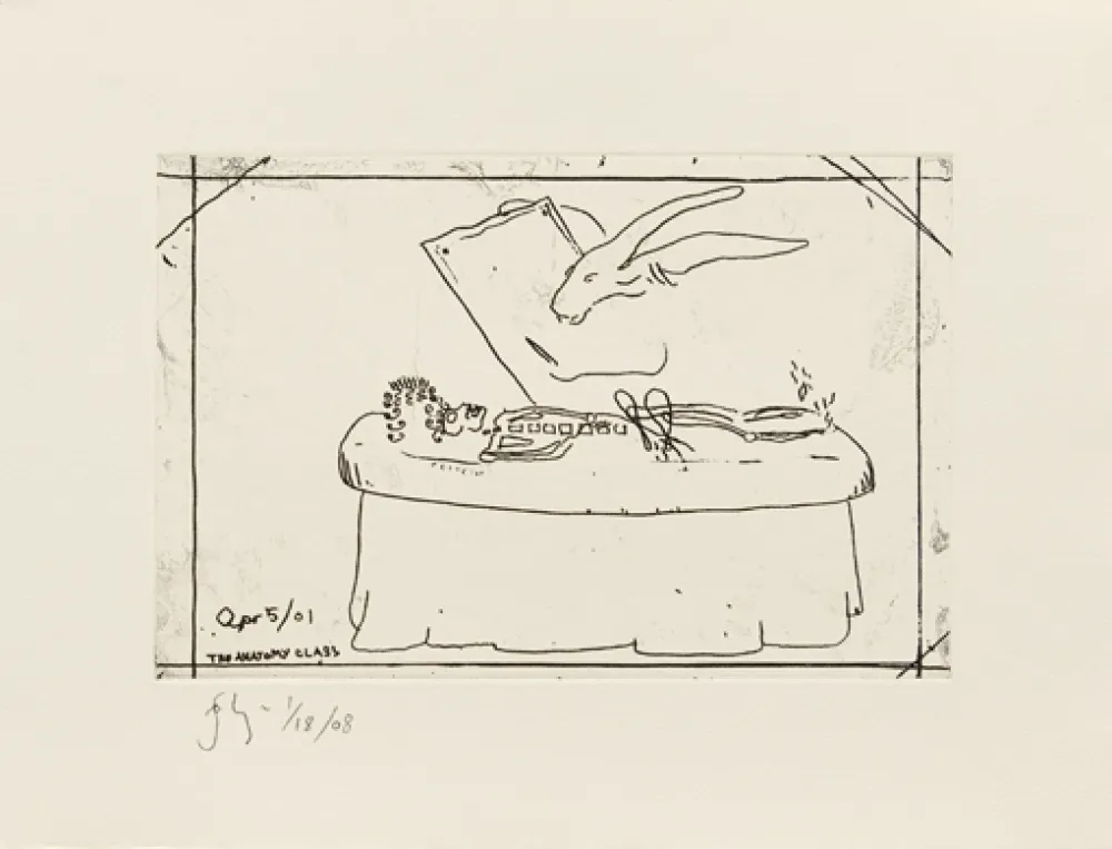 Grabado Flanagan - The anatomy class