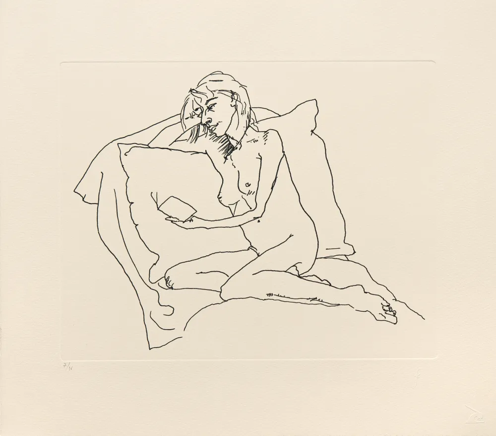 Grabado Flanagan - Woman reading