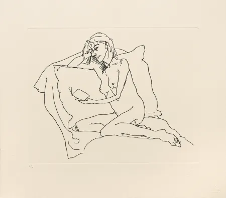 Grabado Flanagan - Woman reading