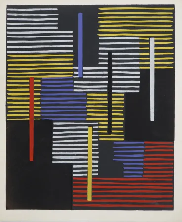 Litografía Fleischmann - Avant l'Op Art