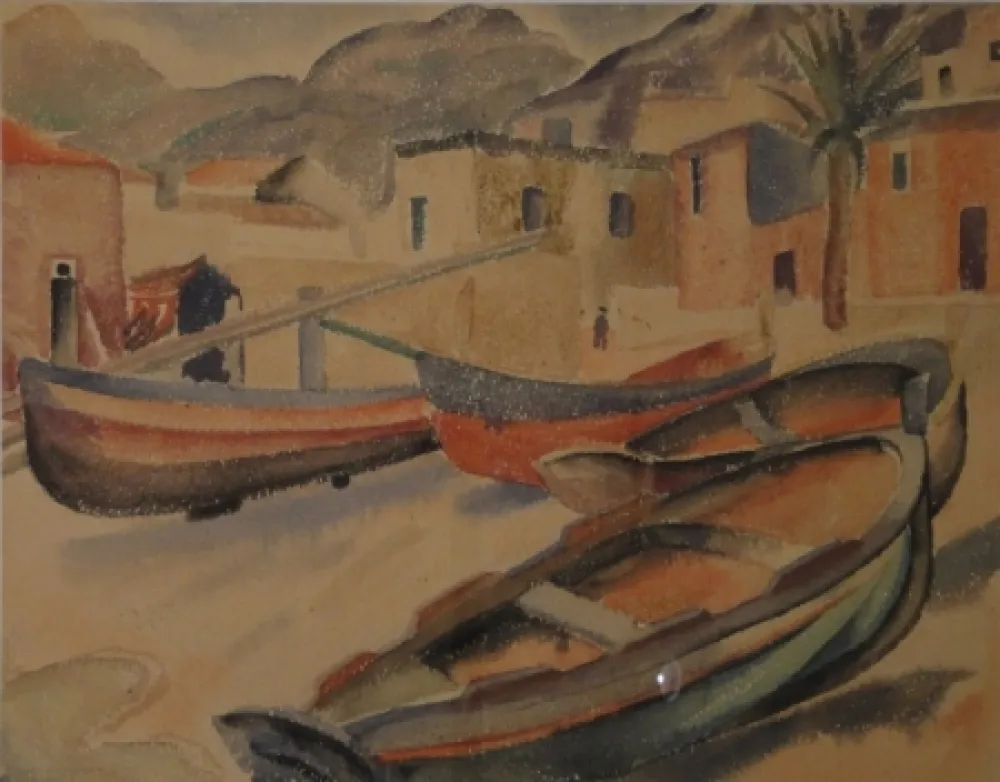 Sin Técnico Fleischmann - (Fischerboote am Strand eines Ortes am Mittelmeer)