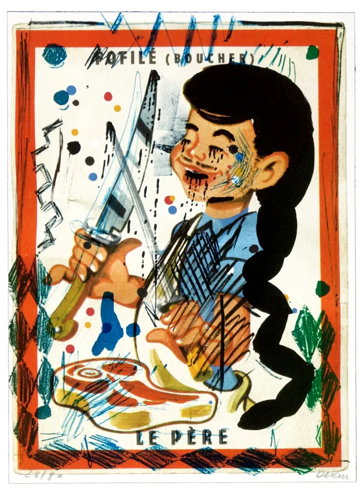 Litografía Flores - Faufilé (Boucher)