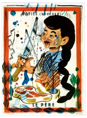 Litografía Flores - Faufilé (Boucher)