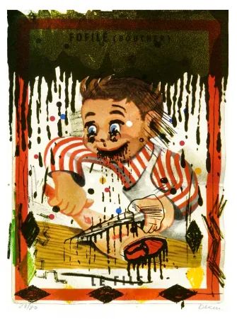 Litografía Flores - Fofilé (Boucher) 