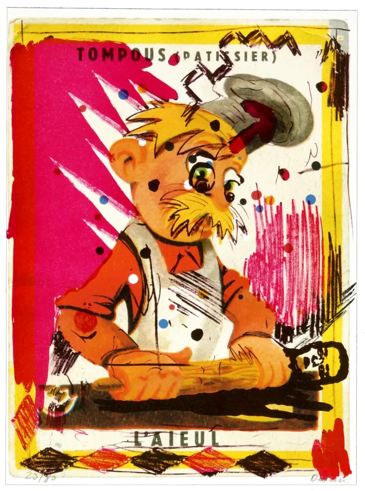 Litografía Flores - Tompous (Patissier)