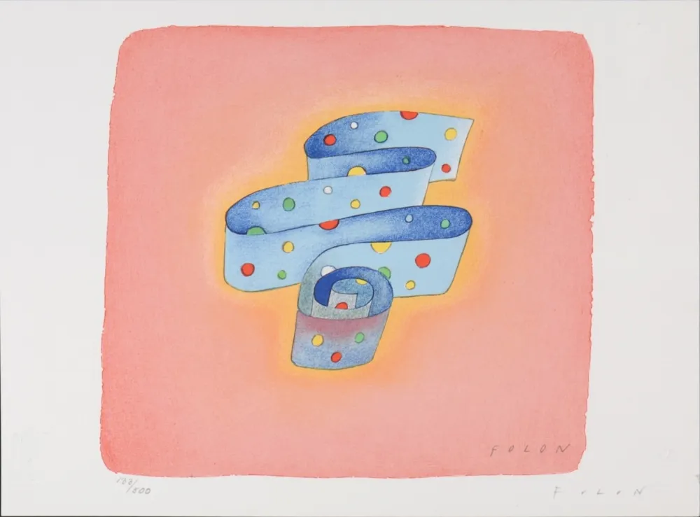 Litografía Folon - Flag Series - United Nations