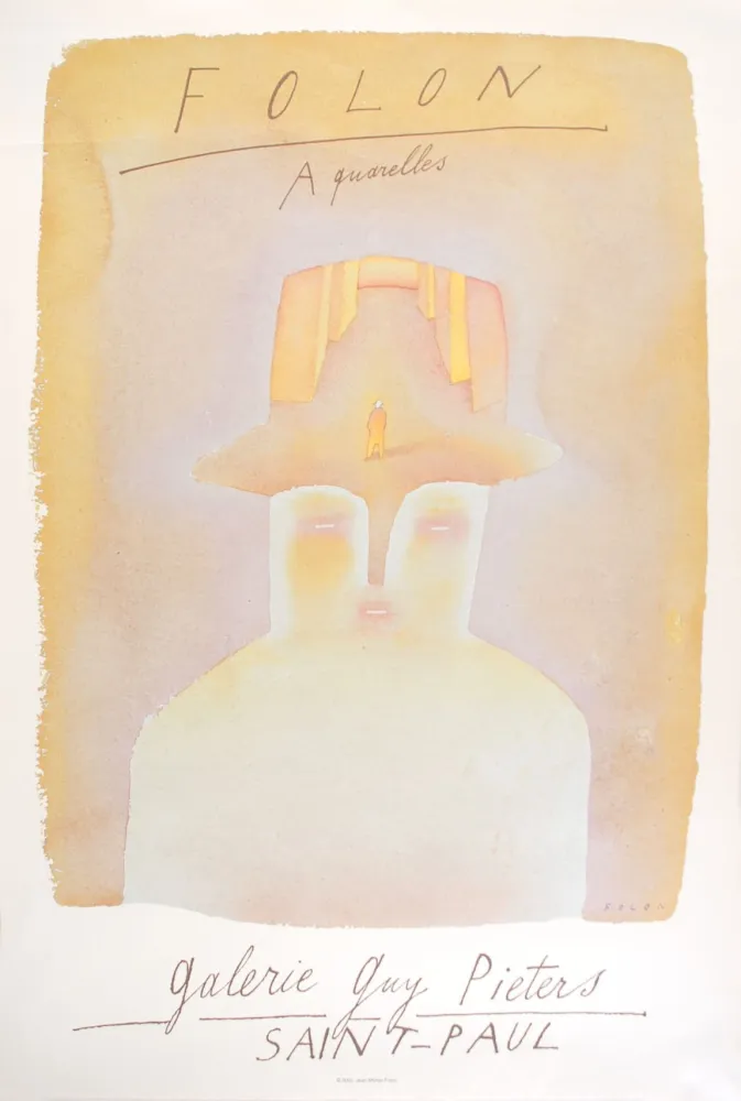 Cartel Folon - Folon Aquarelles - Galerie Guy Pieters