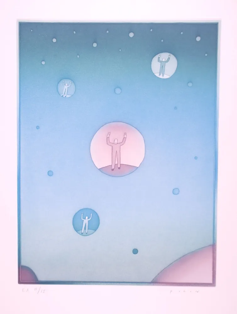 Aguafuerte Y Aguatinta Folon - La Communication