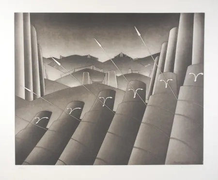 Aguafuerte Y Aguatinta Folon - La Menace I