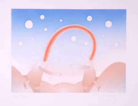 Aguafuerte Y Aguatinta Folon - La Rencontre - The Meeting