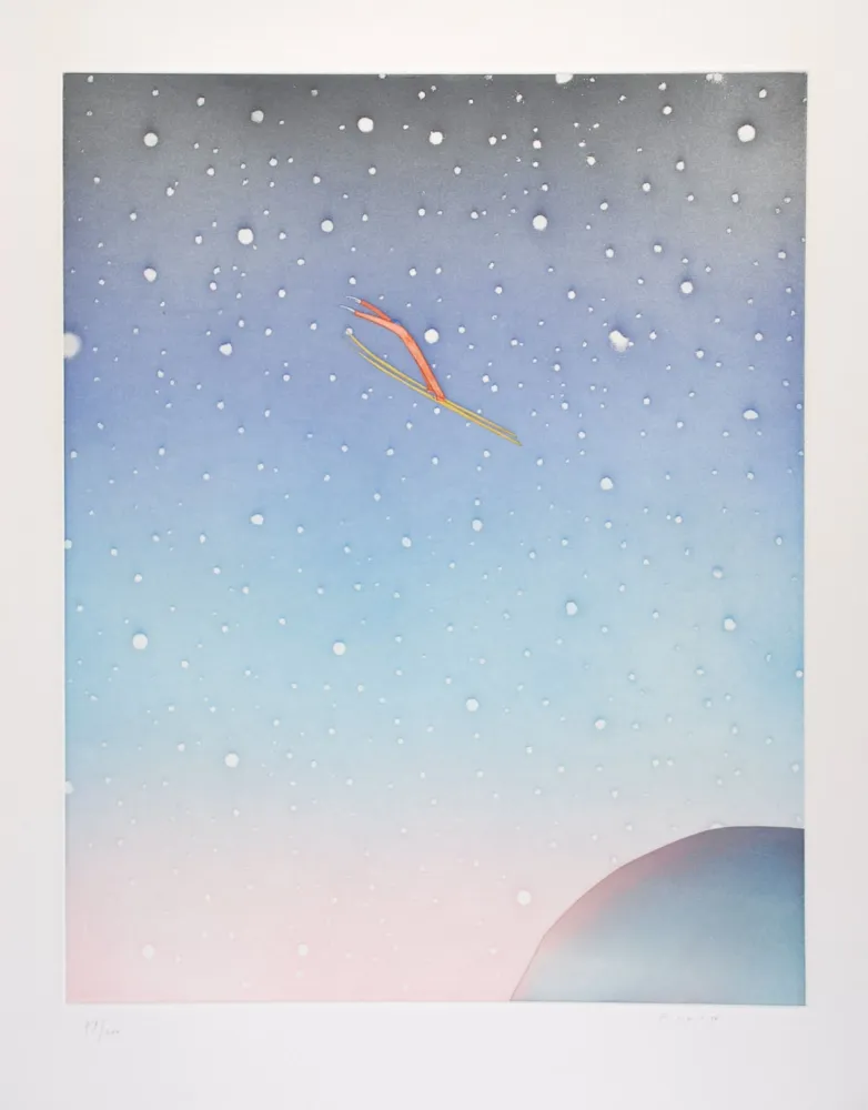 Aguafuerte Y Aguatinta Folon - Le Saut - The Jump